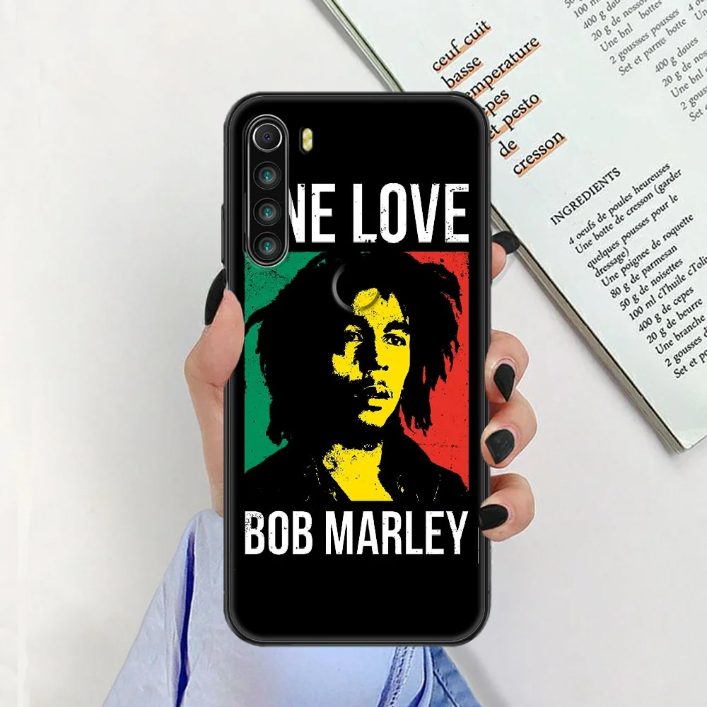 xiaomi leather case cover Singer Bob Marley Phone case For Xiaomi Redmi Note 7 7A 8 8T 9 9A 9S K30 Pro Ultra black trend Etui art back painting waterproof xiaomi leather case color Cases For Xiaomi