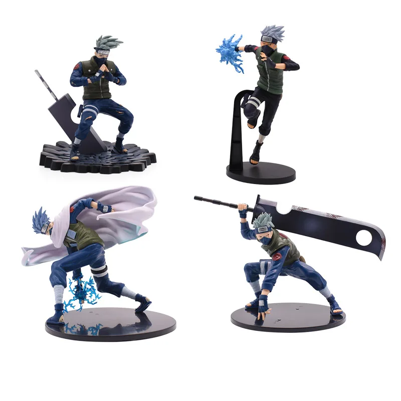 

4 Styles Naruto Figure Hatake Kakashi Ghost Cut Broadsword Nirvana Thunder PVC Action Figure Doll Collectible Model Toy Gift