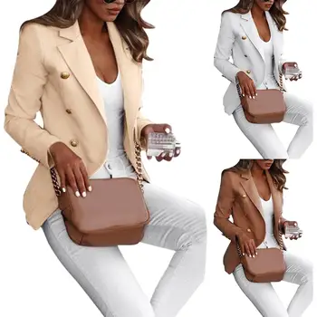 

Plus Size Women Suit Jacket Autumn Solid Color Lapel Long Sleeve office Business Women Blazer Coat Suit Jacket blazer