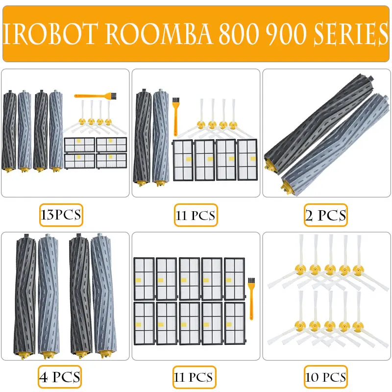 HEPA фильтры щетки Запчасти для авто комплект для iRobot Roomba 980 990 900 896 886 870 865 866 800 комплект аксессуаров