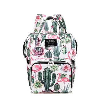 Floral Print Nylon Bag Backpack