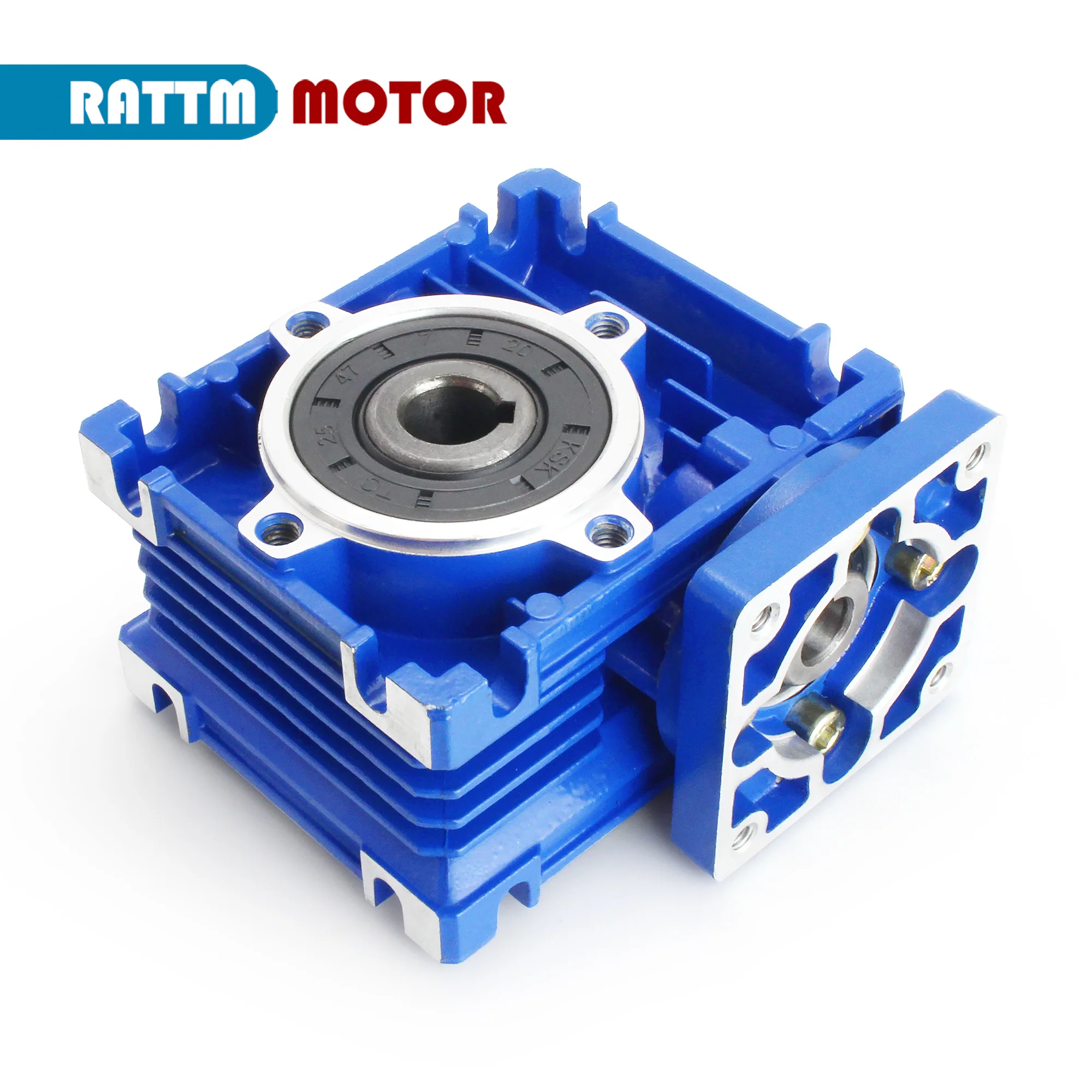 Worm Gear Reducer NMRV030 Reducer Worm Gear High Torque Gearbox Reducer Ratio 10:1-80:1 for NEMA23 Step/Servo Motor