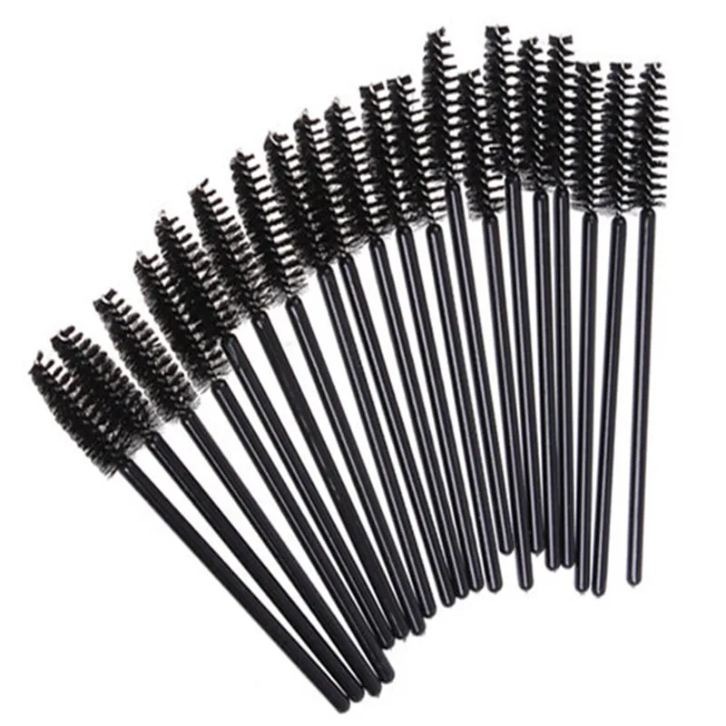 100Pcs Eyelash Eye Lash Black Disposable Mascara Wand Brush Spoolies Makeup New | Красота и здоровье