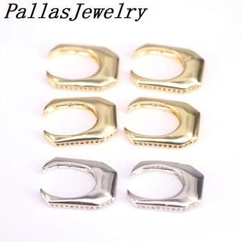 

4Pairs No Pierced GEOMETRIC Shaped Stackable Ear Cuff Earcuffs Crystal CZ Pave Clip On Earrings Zirconia Party Wedding Jewelry