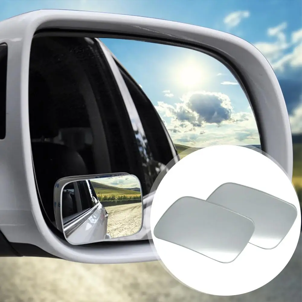 

Universal 1 Pair Blind Spot Mirror 360 Rotation Adjustable Wide Angle Mirror square Convex Rear View Mirror