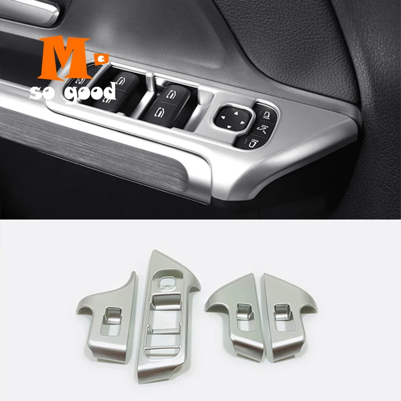 

For Mercedes Benz GLB 2019 2020 ABS Car Door Armrest Window Glass Lift Control Switch Button Cover Trim Styling Accessories