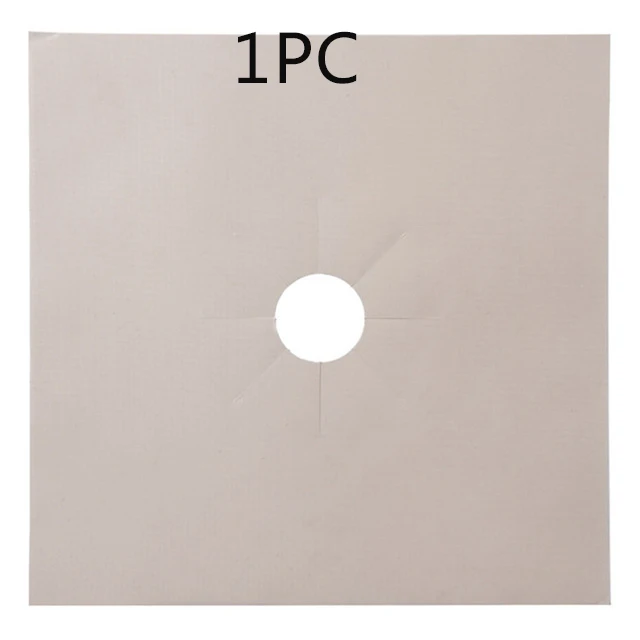 1pc beige Кухонные принадлежности, газовые протекторы для плиты, многоразовые Кухонные гаджеты, газовая плита, крышка горелки, коврик для газовой плиты, инструменты для защиты от травм - Цвет: 1pc beige