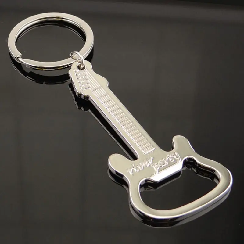 Открывалка для пива новые дизайны для гитары пивная открывашка для бутылок подарок цинковый сплав пивная бутылка в форме гитары брелок для ключей откидная крышка открывалка