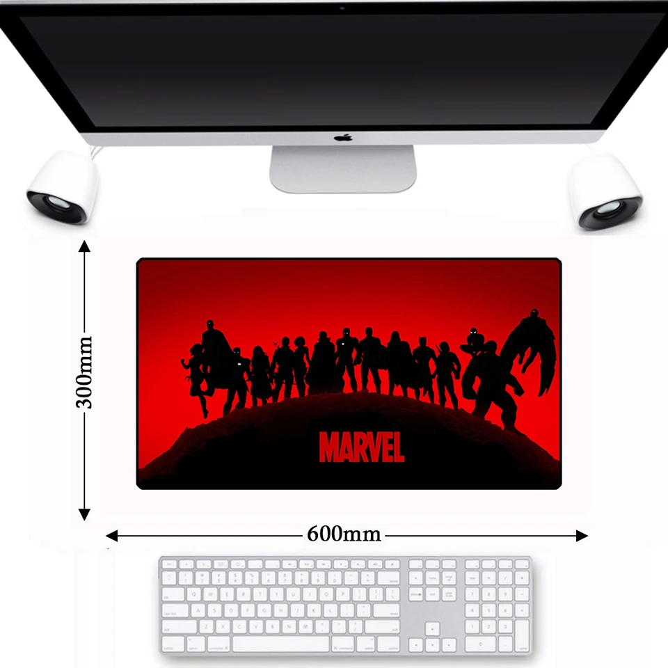 

60*30cm Anime Marvell Avengerse Large Gaming Infinity War Mousepad Keyboard Anti-slip Computer Gamer Play Laptop Mouse Mat Pad