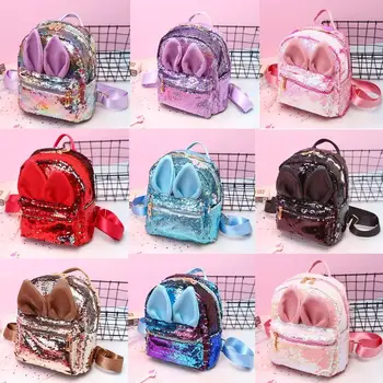 

Sequins Kids School Bag Cute Long Rabbit Ears Children's Backpack Cartoon Breathable Girls Boys Backpacks Child Student Bag #15