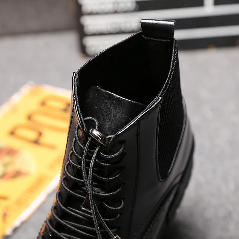 Английский дизайн; мужские роскошные модные вечерние ботинки с перфорацией типа «броги»; обувь из натуральной кожи «bullock»; молодежные ботильоны на платформе; bota
