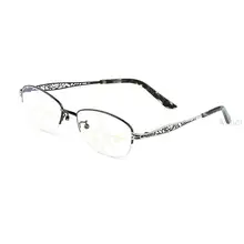 Модные полуобода женские прогрессивные многофокусные овальные очки для чтения в металлической оправе полые очки для чтения диоптрий FML