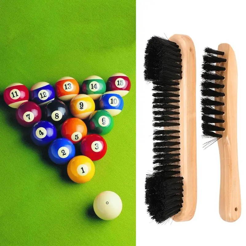 

2pcs/set Billiard Snooker Accessories Clean Tool Pool Rail & Felt Brush Cleaner M7DC