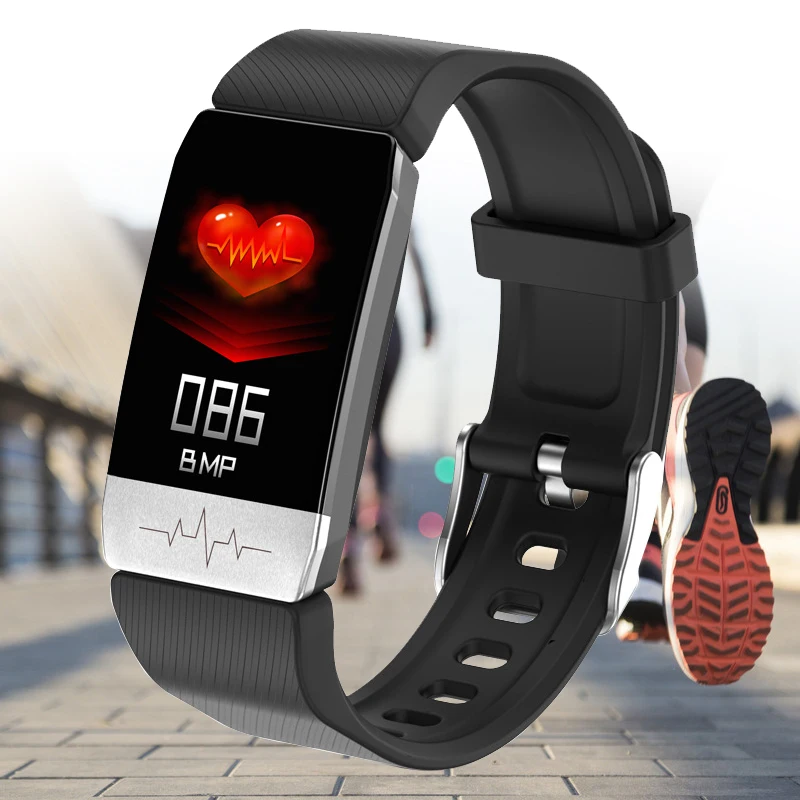 

Sport Fitness Smart Watch Band With Temperature Measure ECG Heart Rate Blood Pressure Monitor Weather Forecast Drinking Remind