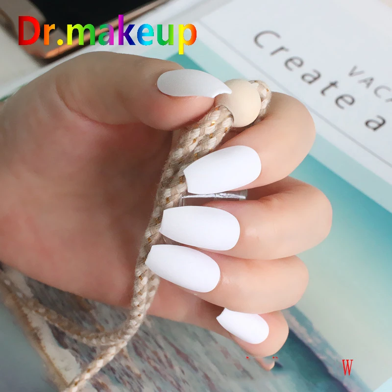 

Dr.makeup Fake Nails Matte Wine Red Pink Purple Gray Colorful Solid Color False Nails Fake Nails Forms for Extension Manicure