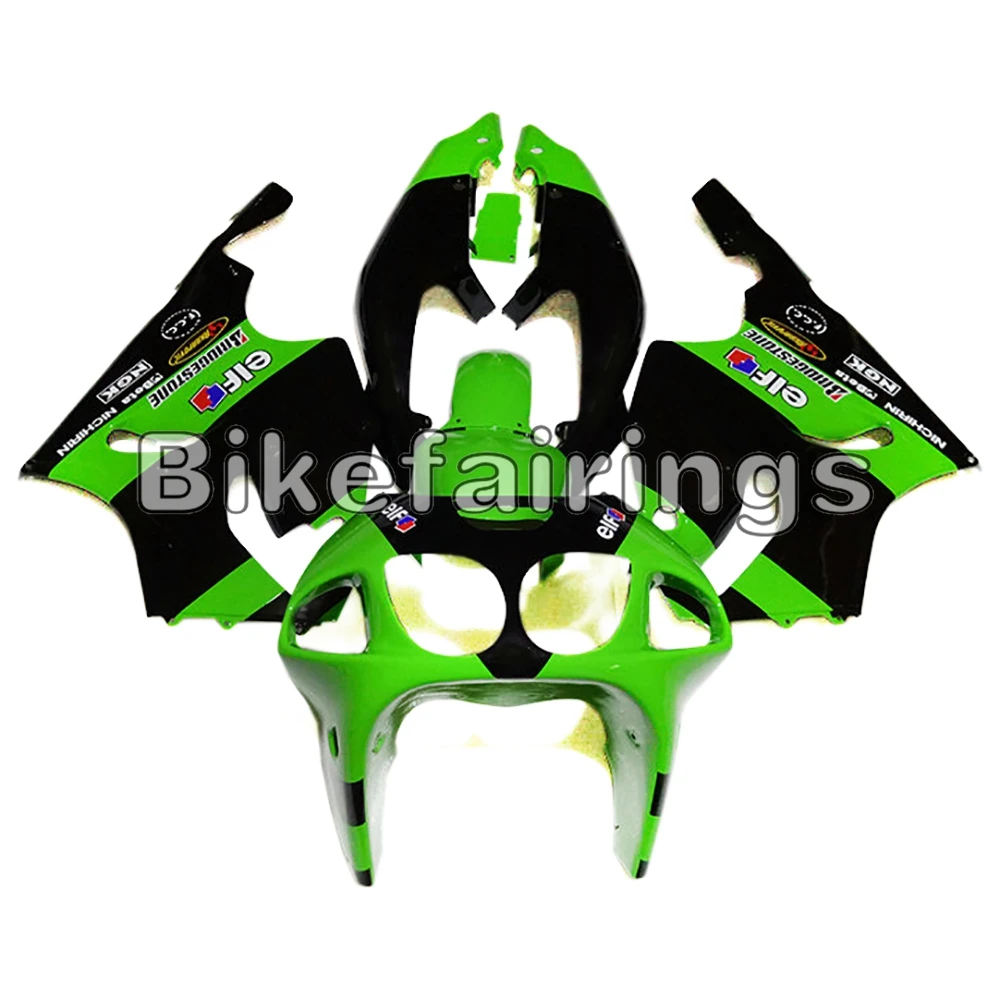 Зеленый набор для черного корпуса полный комплект для Kawasaki ZX-7R 1996 97 98 99 00 01 02 2003 ZX7R 1996-2003 ABS Пластик комплект обтекателей