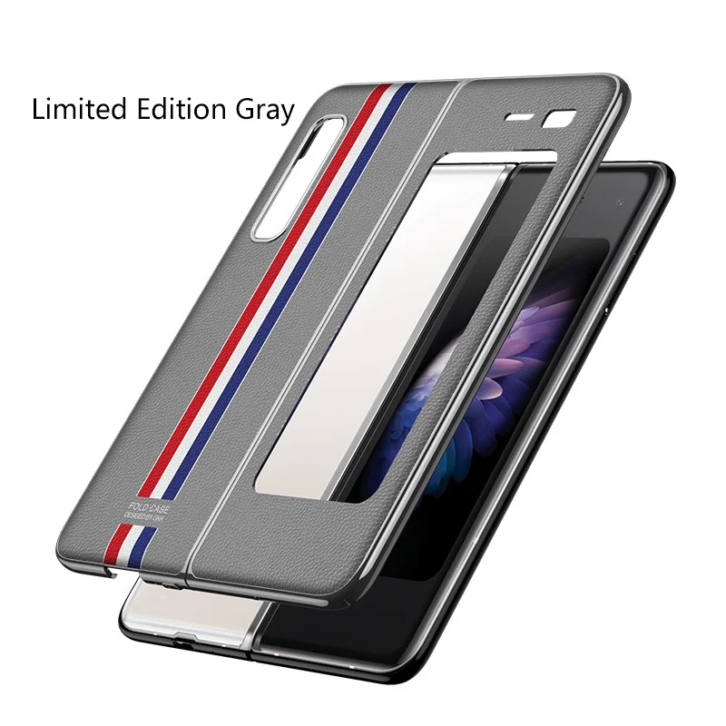 samsung cases cute Luxury Double-Side Leather Phone Cover For Sumsang Galaxy Fold 1 Case Plating Frame All-inclusive Shockproof Protective Funda samsung flip phone cute