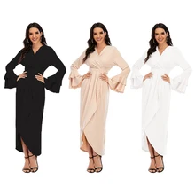 

Robe Longue Kimono Femme Musulmane Abaya Dubai Turkey Islam Indian Pakistani Arabic Muslim Tie Dye Long Dress For Women Maroc