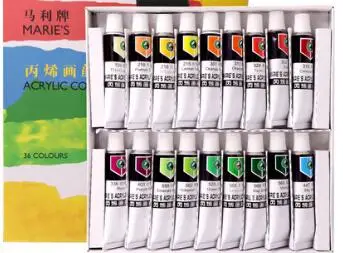 

12 ml 18 Color Professional Acrylic Paints Set Hand Painted Wall Paint Tubes Artist Draw Painting Pigment
