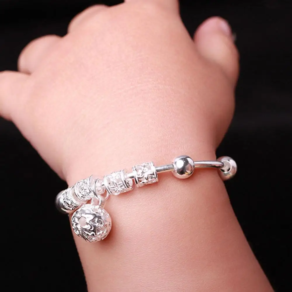 2Pcs Adjustable Infant Baby Embossing Bell Bangle Hand Bracelet Jewelry gift for praying for Cute Child Baby Bangles 2020 New 4