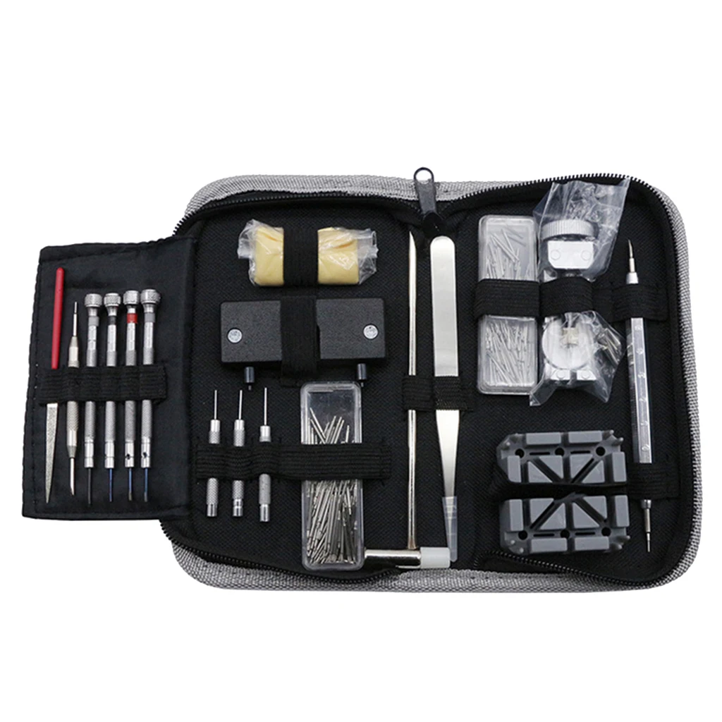 255x Professional Watch Repair Kit Cleaning Cloth Ear Batch Buckle Pins Set | Наручные часы