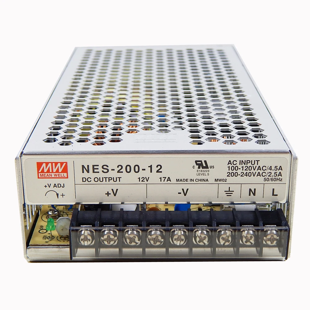 Импульсный источник питания MEAN WELL NES-200-12 110/220 В переменного тока в 12 постоянного 17