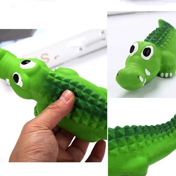 

Alligator Dog Toy Bite-Resistant Molar Vocal Toy Dog Training Toy Pet Molar Toy Silicone Pet Chew Toy
