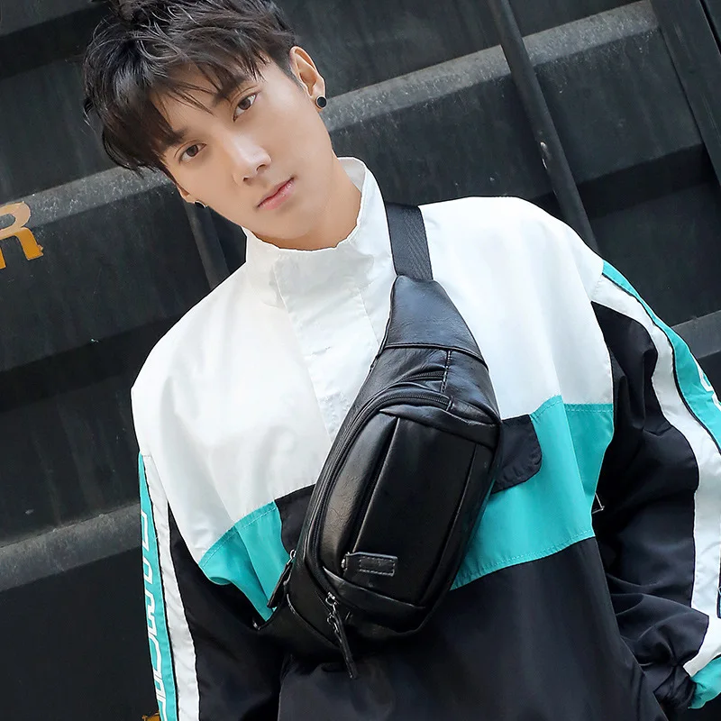 

Men's chest bag waist bag high quality casual multi-function mobile phone bag 2019 new JIULIN