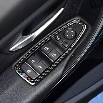 

Carbon Fiber Sticker for BMW F20 F21 F30 F34 /1 series 2 series 3 series GT Car Window Button Car Decorative stickers For BMW