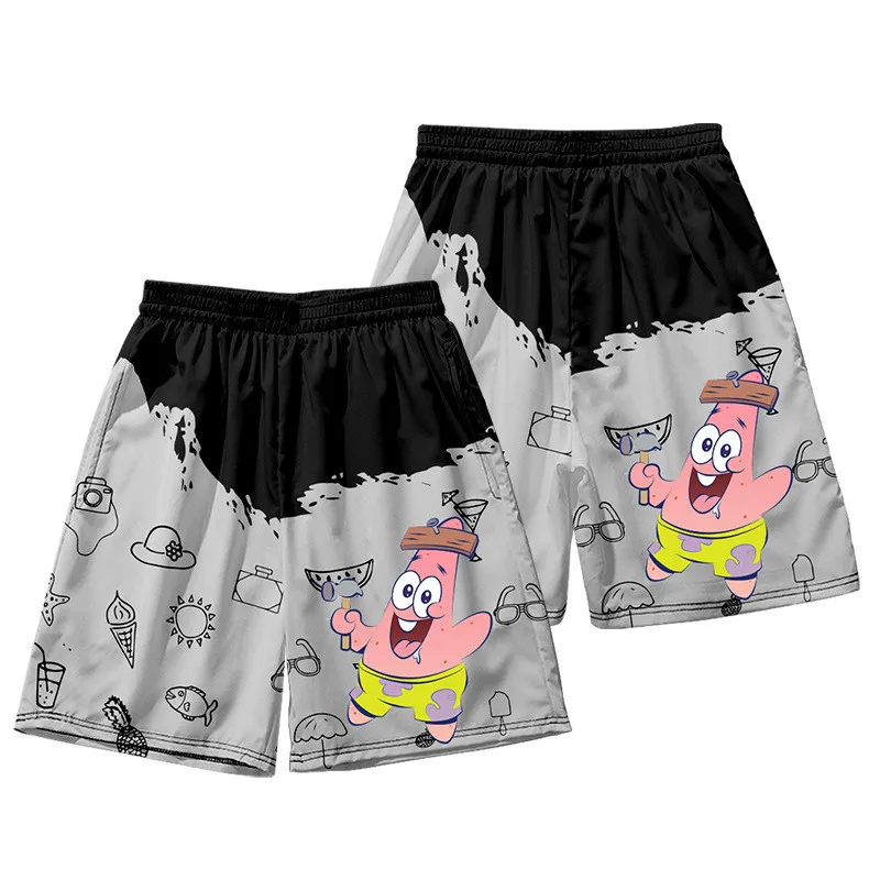 2021 Creative Novelty Classic Quick Dry Men Shorts Anime 3D Trunks Patrick Star Beach Hip Hop Beachwear Summer New Cool pants mens casual shorts