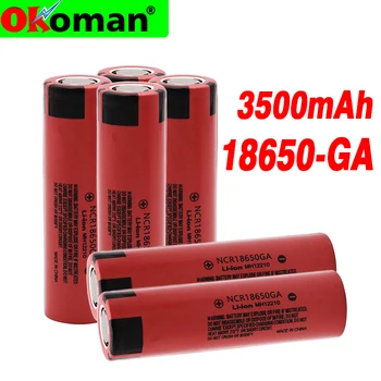 

100% New Original 18650 GA 3.7 v 3500 mah 18650 Lithium Rechargeable Battery For Flashlight batteries