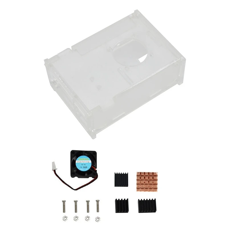 3,5 дюйма акриловый чехол для Raspberry Pi 4 Raspberry Pi 4 Модель B Акриловый чехол Корпус коробка с процессором охлаждающий вентилятор Rad