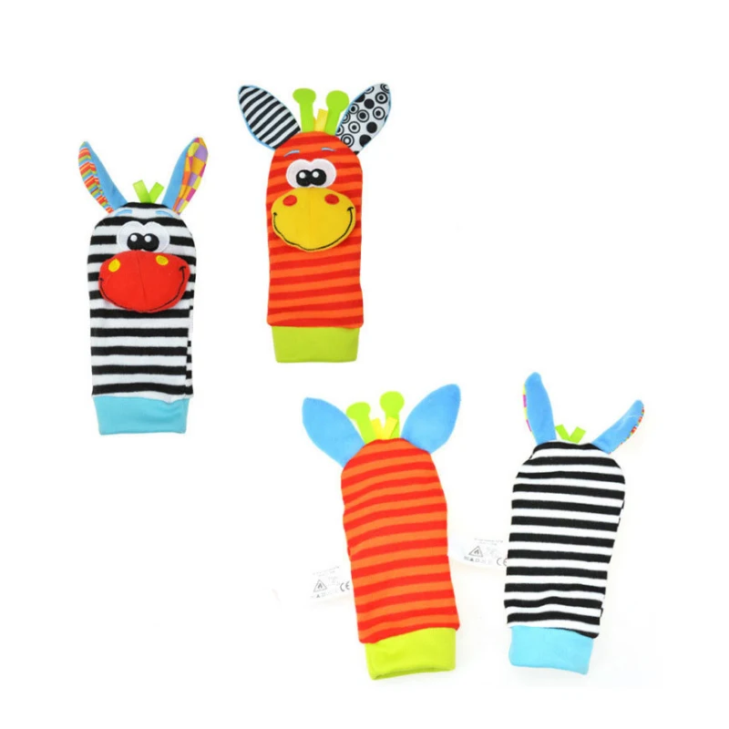 Saizhi/детские игрушки-погремушки для малышей 0-12 месяцев, погремушки на запястье и носочки, развивающие игрушки, рождественские подарки для детей