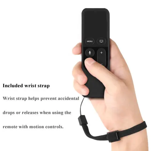 Мягкий силиконовый защитный чехол с ремешком для Apple tv 4-го поколения 4 поколения Siri пульт дистанционного управления