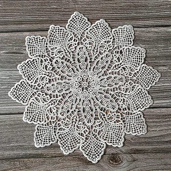 

New 2020 Lace Placemat Cup Coaster Mug Kitchen Wedding Table Place Mat Cloth Lace Crochet Tea Coffee Doily Handmade Pad