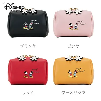 

Disney Cosmetic Bag Women Handbag Cute Mickey Multi-function Makeup Women Leather Handbags Waterproof Travel Cosmetic Bag