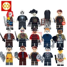 Фильм ужасов Джейсон Вурхиз Фредди пятница ночь Нун крик Майкл Майерс страшная Кукла зомби строительные блоки игрушки подарки на Хэллоуин