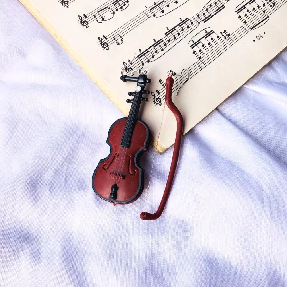 Независимый дизайн скрипки в стиле барокко в европейском и американском стиле ретро Ренессанс шик Лидер продаж Серьги клипса шпильки