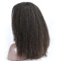 IXTUYLLY Perruques en cheveux humains vierges 4C Afro Kinky Curly avec fermeture en dentelle transparente, perruques brésiliennes U-Part Lace Frontal pour femmes noires 2