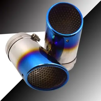 

2X Universal Steel Rear Muffler Exhaust Rear Tail Tip Pipe Tailpie Trim For Car Accessories Silencer Cover Decorate