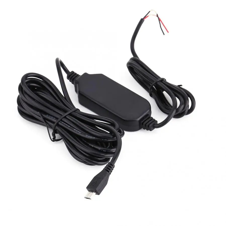 

12V to 5V 1.5A Micro Mini USB Hard Wired Car Power Charger Adapter For Car GPS DVR Dash Camera 11.5 Feet