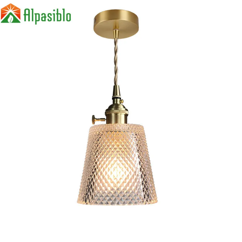 Modern Glass Pendant Lamp Led Hanging Lighting Nordic Minimalist Restaurant Bar Bedroom Glass Art Decor Fixture Suspension Light