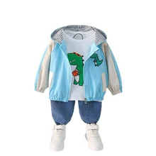 Vêtements de printemps en coton pour bébés garçons et filles, ensemble de 3 pièces, sweat à capuche, T Shirt et pantalon, survêtement pour enfants, nouvelle collection automne