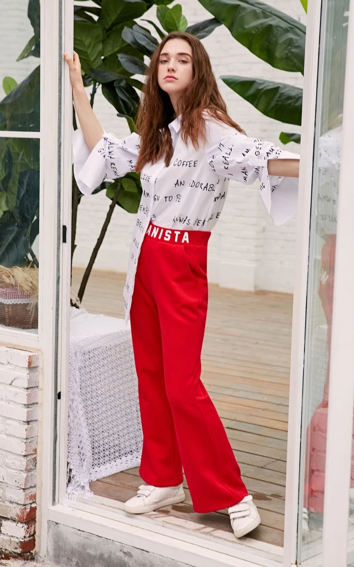 Утолщенные домашние брюки с буквенным принтом Vero moda | 3184R2502