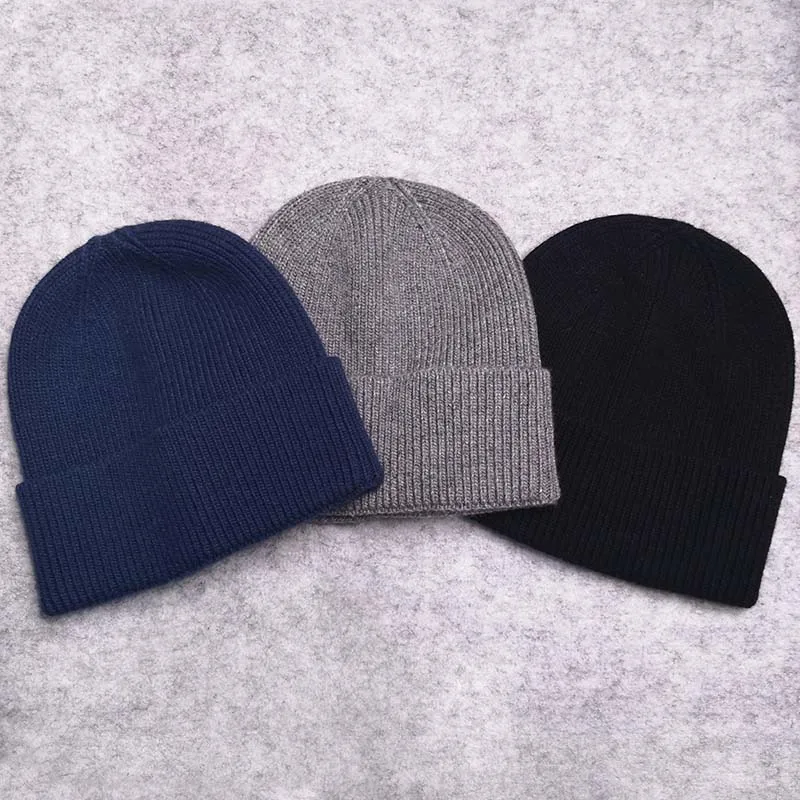 Зимние черные вязаные шерстяные шапочки skullies, мужские хип-хоп эластичные короткие шапочки для мужчин, Осенние Теплые Лыжные шапки Gorro Hombre