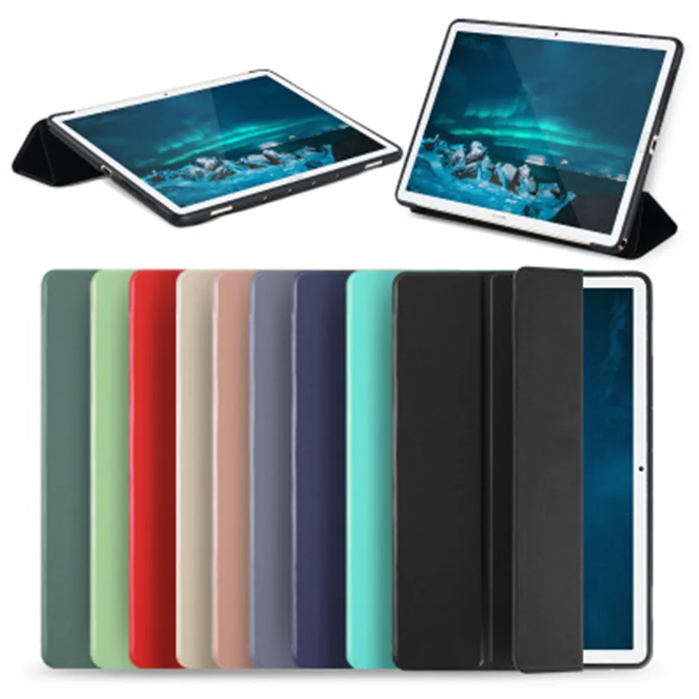 

Tri Fold Simple Flat Protective Leather Case For Huawei Matepad 10.4 Lnch V6 10.8 MatePad10.8 2020/Huawei MatePad Pro 10.8 Inch