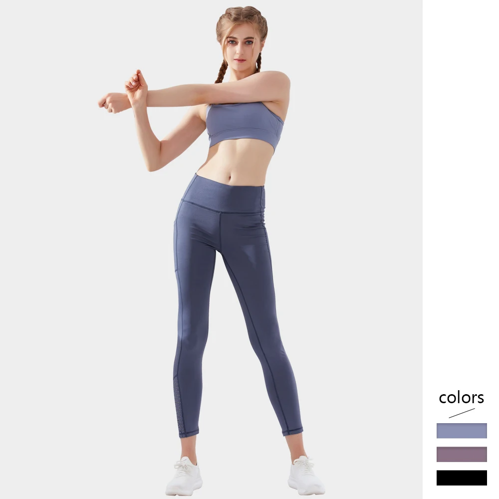 

Sports Leggings Women with Pocket High Waist Tummy Control and Lift Up Sports Pants Stretchy Workout Fitness Activewear