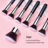 Jessup Foundation Brushes Face Makeup Brush Powder Contour Concealer Blush Highlighter Flat Round Fluff for Liquid Cream 5