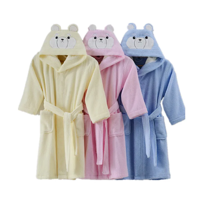 Kids Sleepwear Robe Lovely Kids Robe Hooded Toweling