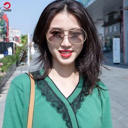 2021 Italy Luxury Brand Women's Fashion Metal Irregular Frame Vintage Retro Eyewear Female and Male Top Quality Sun Glasses